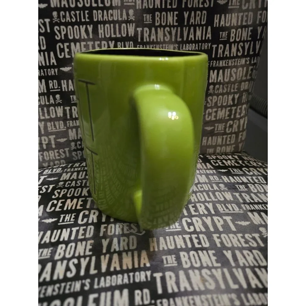 Rae Dunn Fright Night Neon Green Halloween Coffee Mug
